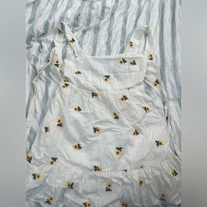 White sundress with sunflowers